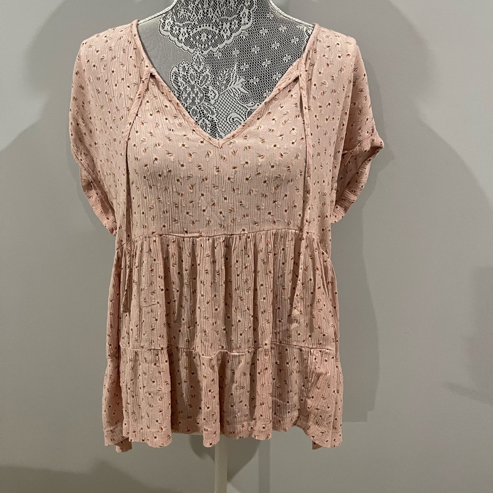 Floral ruffled tshirt